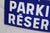 Blue and White Enamel Metal Traffic Sign, 1950s For Sale - Image 15 of 17