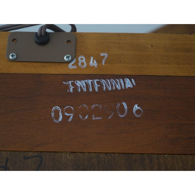 Statton Cherry Secretary Desk W. Bookcase Top For Sale - Image 18 of 18