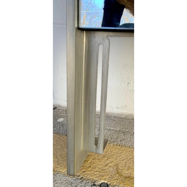 2020s Baker Modern Silver Finished Mirrored Headboard For Sale - Image 5 of 7