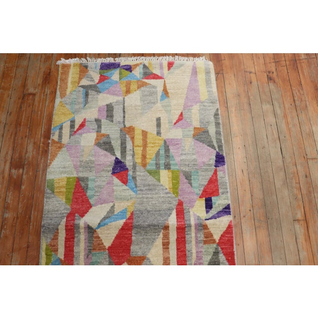 Contemporary Colorful Persian Runners - A Pair - 2'7" x 8'2" For Sale - Image 4 of 11