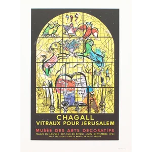 1966 After Marc Chagall, "Chagall. Windows for Jerusalem" Poster
