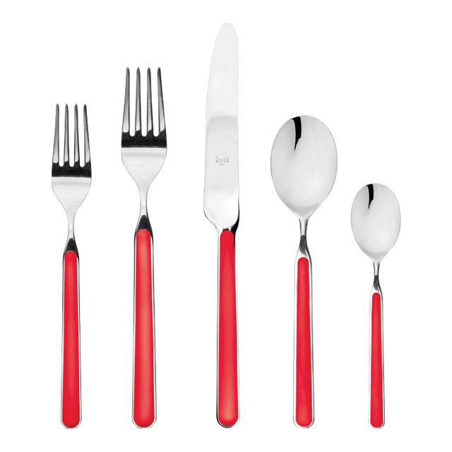 Mepra Fantasia 5-Piece Flatware Set, Red For Sale