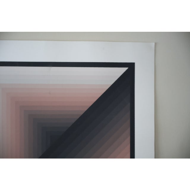 Op Art Jurgen Peters “Pointed Encounter” Op Art Screenprint, Signed & Numbered, 1980 For Sale - Image 3 of 12