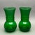 Anchor Hocking Vintage Pair of MCM Anchor Hocking Forest Green Ribbed Vases For Sale - Image 4 of 7
