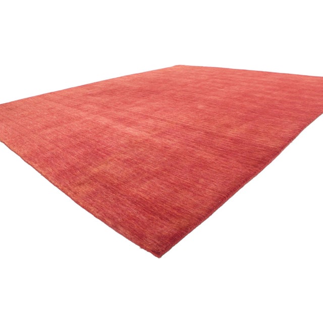 Contemporary Red Area Rug with Modern Style 08'03 x 10'00. Effortless, elegant, and casual meets the eye in this...