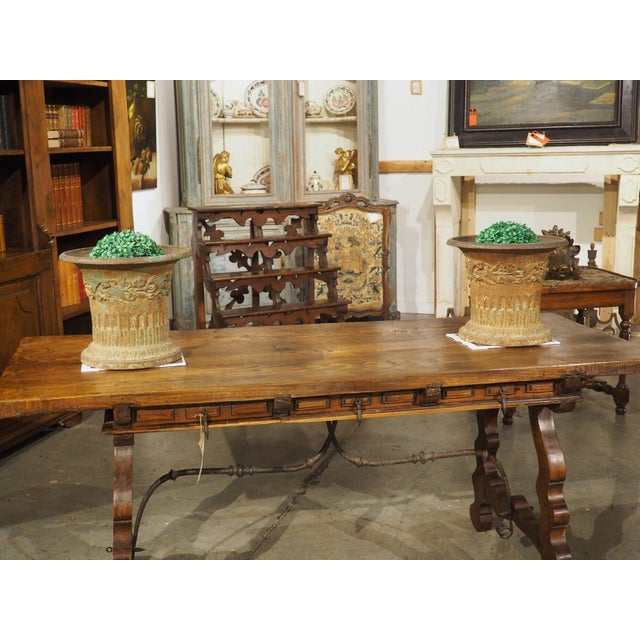 More information coming soon… Charles X ruled France during the 1820s, when this pair of cast iron jardiniere pots were...