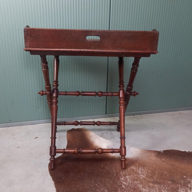 19th Century Georgian Military Campaign Butler Tray Table For Sale - Image 10 of 14