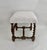 Wood 19th C French Louis XIII Style Walnut Stool W/ New Boucle Textile For Sale - Image 7 of 15