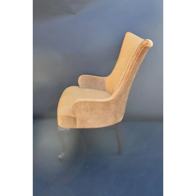 2000 - 2009 Set of Six Upholstered Walnut Armchairs by Randall Tysinger for EJ Victor For Sale - Image 5 of 9