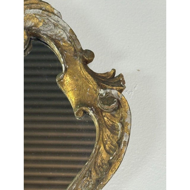 Rococo Antique Italian Rococo Giltwood Wall Mirror, Early 19th Century For Sale - Image 3 of 8