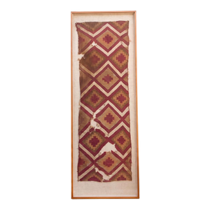 Large Chancay Pre-Columbian Antique Framed Textile Art