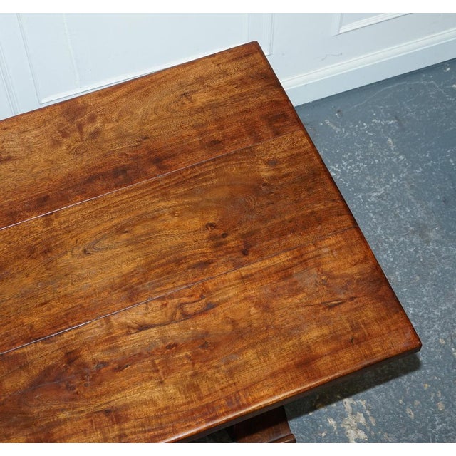 Vintage Hardwood Rectangular Dining Table For Sale - Image 9 of 16