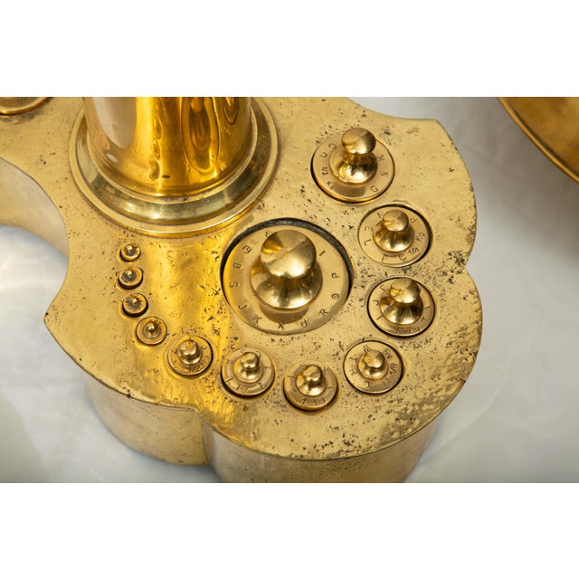 Early 19th Century Monumental 19th C. French Brass Butcher's Balance Scale with Bull Head Finial For Sale - Image 5 of 5