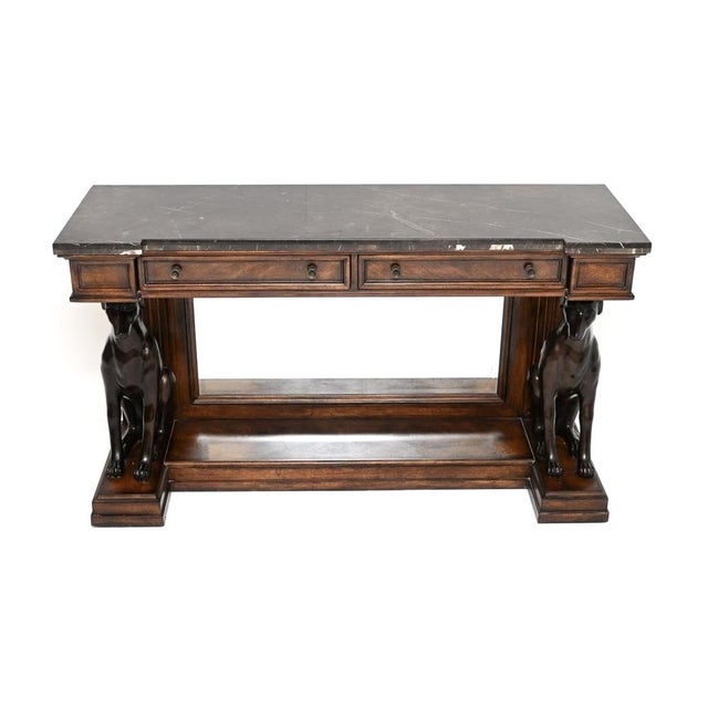 Antique Victorian Marble Top Console Table, 1960s For Sale - Image 15 of 15