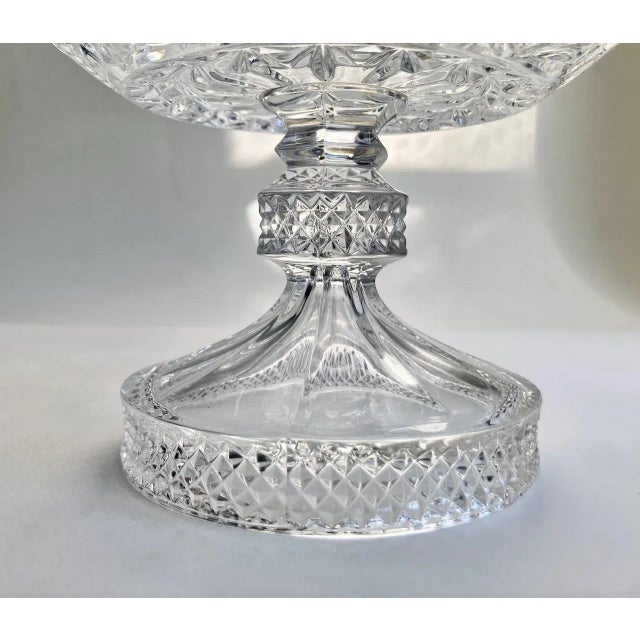 Early 20th Century "He Presenting Her Flowers" Crystal Pedestal Bowl For Sale - Image 15 of 18