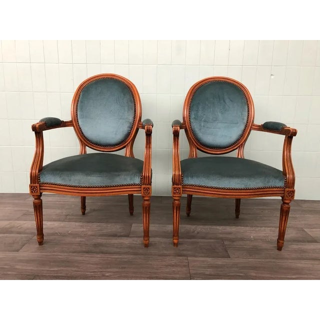 Set of Louis XVI Style Armchairs, 1920s For Sale - Image 13 of 13