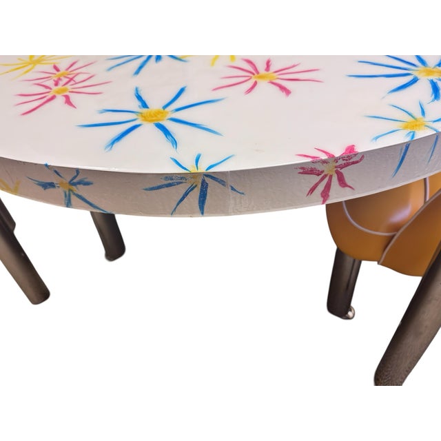 Vintage 1960’s-70’s Retro Dinette Set With Yellow Barrel Back Chairs For Sale In Dallas - Image 6 of 12