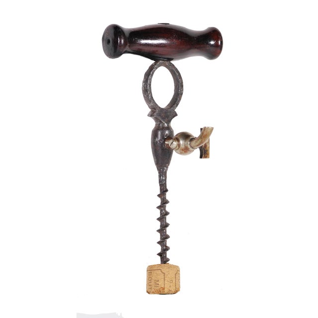 Vintage Nickle Champagne Tap Corkscrew For Sale - Image 4 of 6