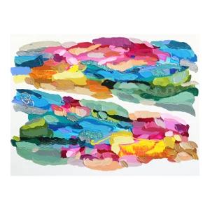 This Is Up - Impasto Thick Paint Colorful Abstract Painting Original Artwork by Shiri Phillips