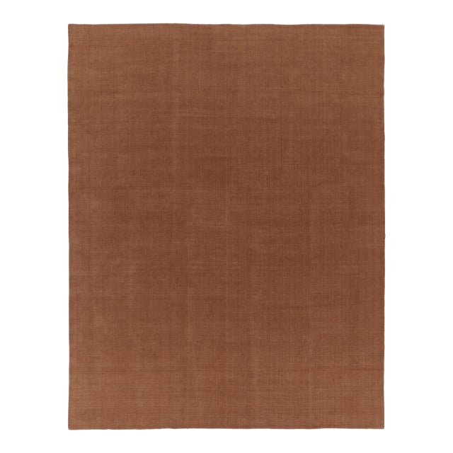 Rug & Kilim’s Modern Textural Rug, Tone-on-Tone Beige and Rust Hues For Sale