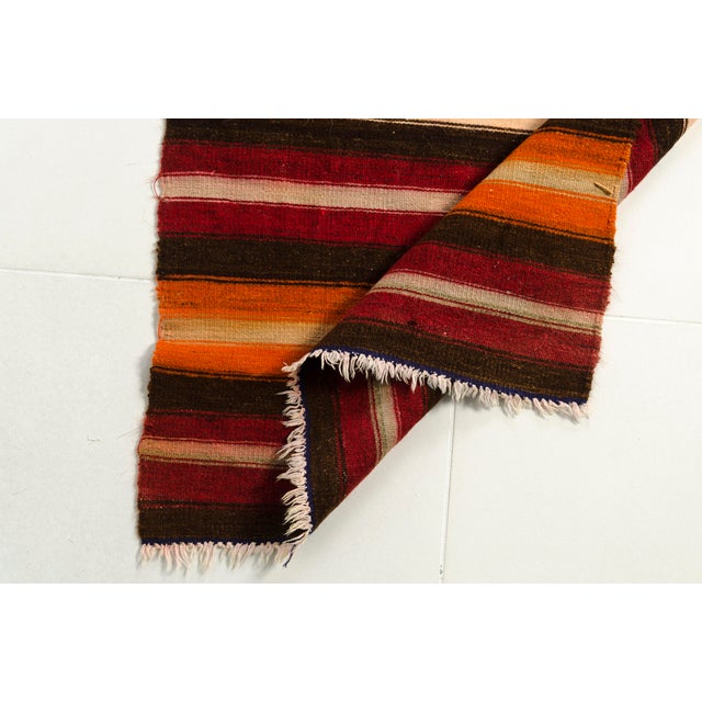 Turkish 1950s Handwoven Decorative Kilim Runner For Sale - Image 3 of 10