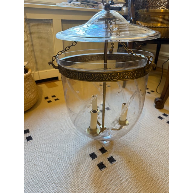 Traditional Vaughan Large Glass Globe Lantern For Sale - Image 3 of 5