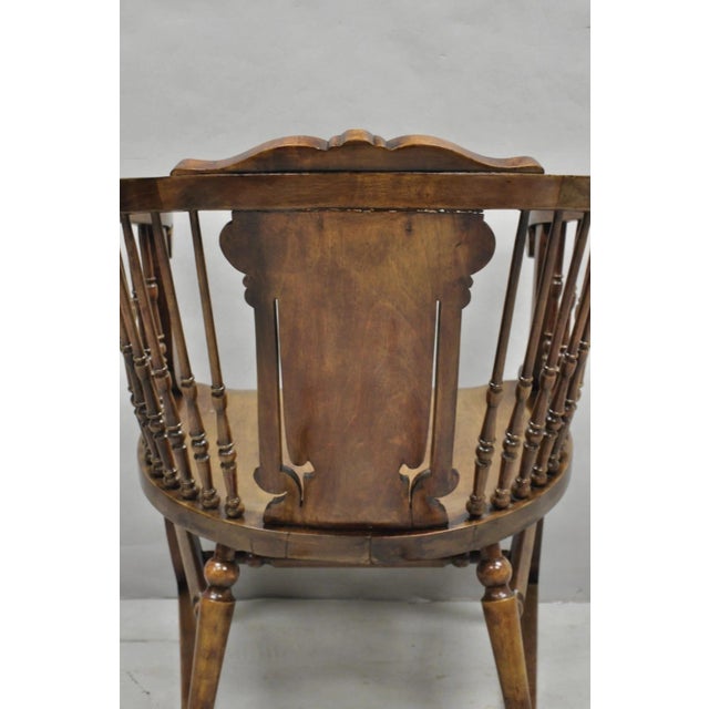 Antique American Victorian Carved Walnut Spindle Back Rocker Rocking Chair For Sale - Image 14 of 17