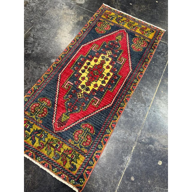 Early 21st Century Turkish Yastik Rug 1'8" x 3'8" For Sale - Image 5 of 5