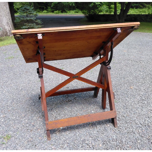 1940s 1940s Keuffel and Esser Popular Drafting Table For Sale - Image 5 of 16