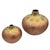 Art Nouveau 1970s Art Nouveau Weller Style Iridescent Amber & Gold Raku Fired Vase, Pair For Sale - Image 3 of 14