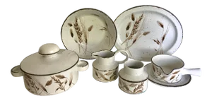 1960's Midwinter Stonehenge English Pottery Serving Set - 7 Pieces