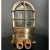 Industrial Early 20th Century Wiska Brass Cage Ship Ceiling Light With Two Side Conduits For Sale - Image 3 of 12