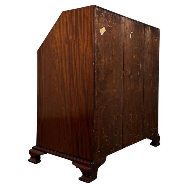 Antique Georgian Mahogany Bureau, 1900s For Sale - Image 11 of 14