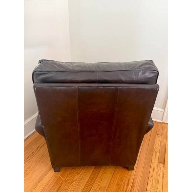 1990s Bernhardt Leather Recliner Club Chair For Sale - Image 6 of 14
