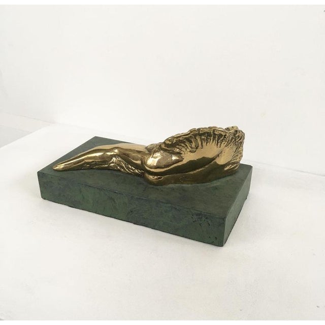 Green Italian Bronze Abstract Sculpture by Patrizia Guerresi, 1986 For Sale - Image 8 of 18
