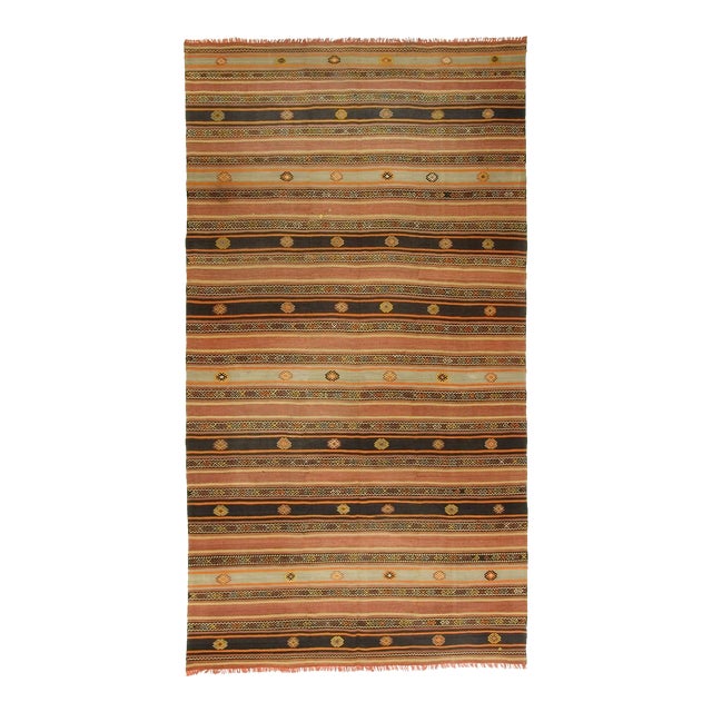 Vintage Turkish Handwoven Kilim, 6ft 3in X 11ft 7in For Sale