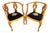 Antique Circa 1900 Victorian Corner Tub Barrel Chairs Set of 2 For Sale