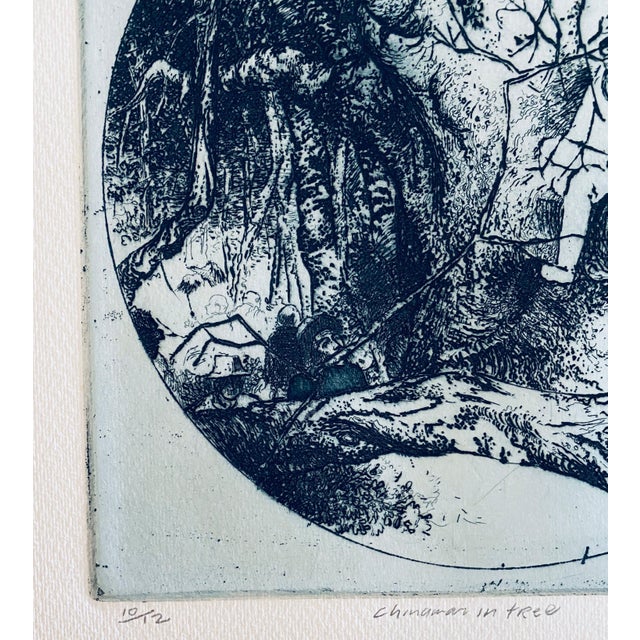 Robert A. Birmelin, Chinese Man In Tree, American Modernist Abstract Etching For Sale - Image 4 of 6