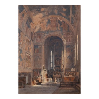 'Scrovegni Chapel' by Carl Frederich Heinrich Werner, 1855, Giotto, Arena Chapel, Padua, Leipzig Academy For Sale
