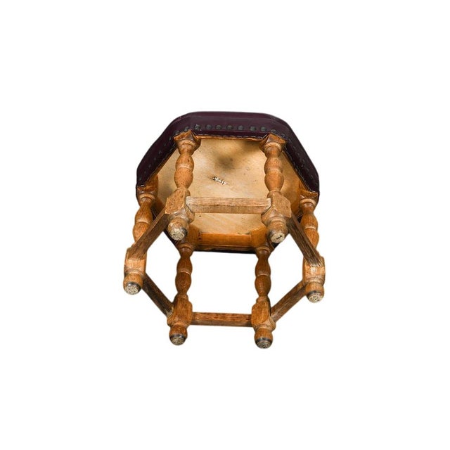 Animal Skin 1950s Old School Tufted Leather Scandinavian Lounge Chair W Ottoman For Sale - Image 7 of 15