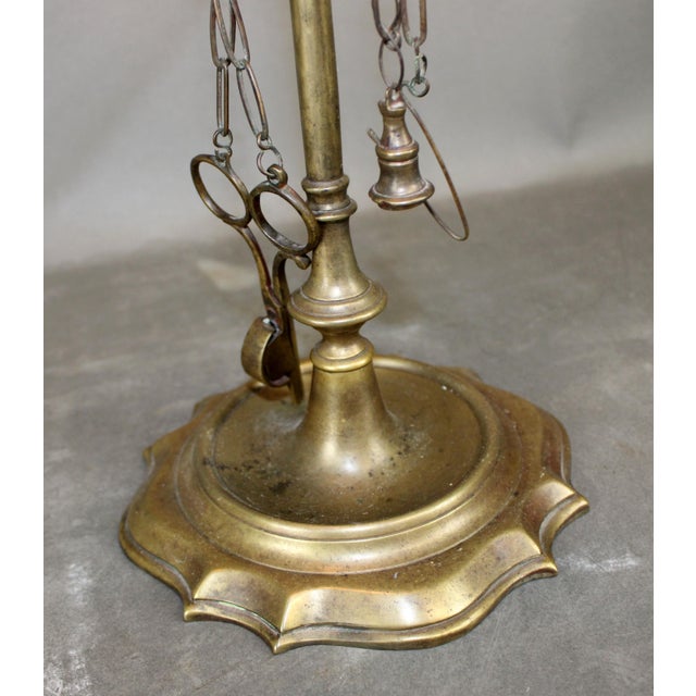 19th Century Antique German Bronze Whale Oil Lamp For Sale - Image 5 of 8