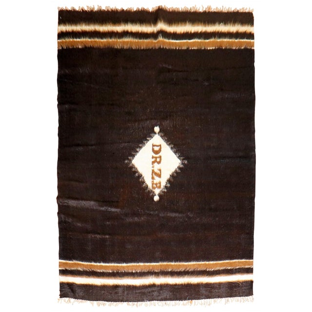 Textile Vintage Signed Turkish Mohair Rug - 5'8" x 6' For Sale - Image 7 of 18