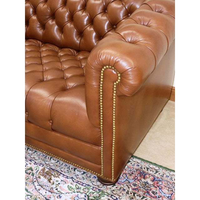 Hancock & Moore Tufted Leather Chesterfield Sofa Chairish