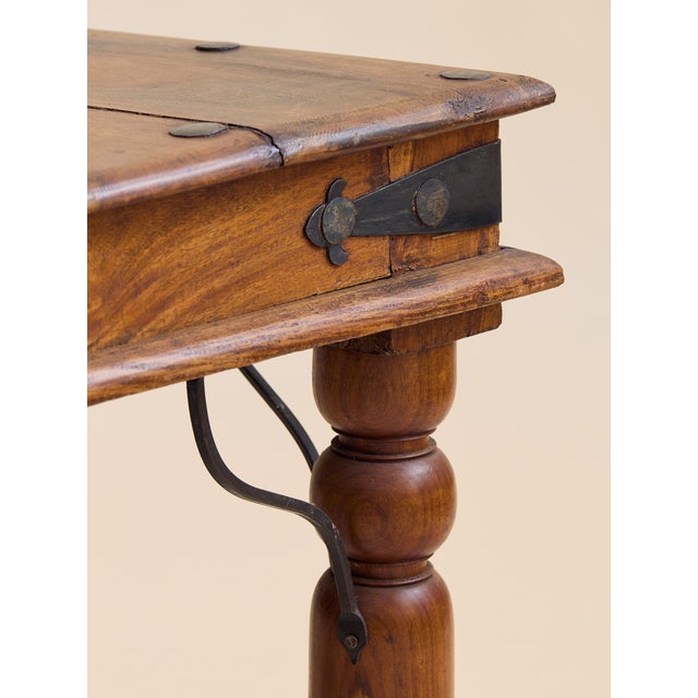 Metal The Vintage Iron and Wood Side Tables For Sale - Image 7 of 8