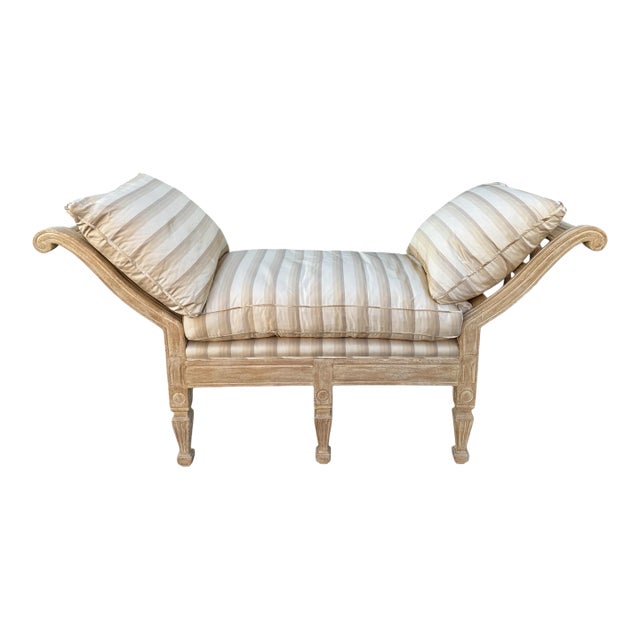 Rose Tarlow Melrose House Bench W Down Filled Cushions For Sale