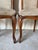 1960s 1970s Italian French Provincial Louis XV-Style Carved Wood & Suede Dining Chairs – Set of 4 For Sale - Image 5 of 12