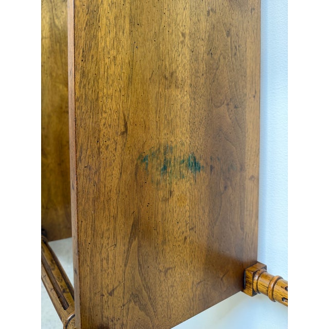 Wood Vintage Heritage Hollywood Regency Solid Walnut Six-Tier Etagere For Sale - Image 7 of 12