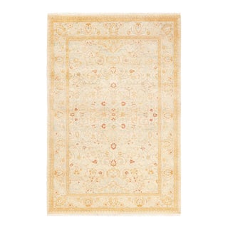 Mogul, One-of-a-Kind Hand-Knotted Area Rug - Ivory, 4' 3" x 6' 3" For Sale