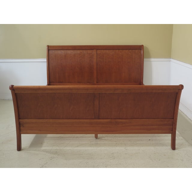 Traditional Stickley King Size Cherry Sleigh Bedframe Chairish