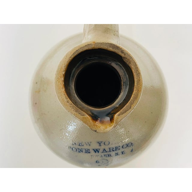 Antique Stoneware New York Handled Tall 2 Gallon Jug For Sale - Image 4 of 5